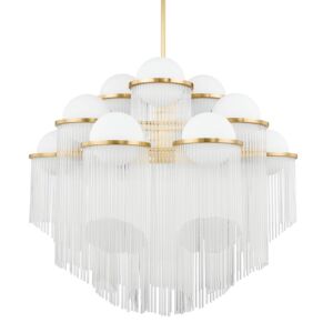 Celestial 12-Light Chandelier in Aged Brass