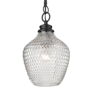 Adeline 1-Light Pendant in Matte Black