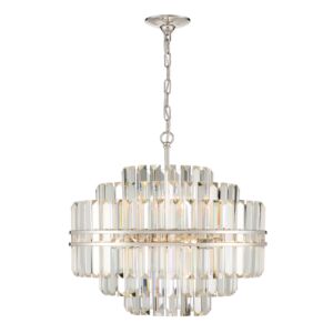 Hayes 12-Light Chandelier in Polished Nickel