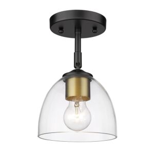 Roxie 1-Light Semi-Flush Mount in Matte Black