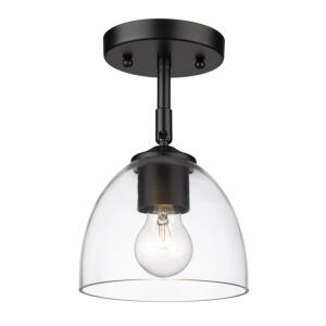 Roxie 1-Light Semi-Flush Mount in Matte Black