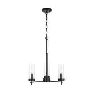 Zire 3-Light Chandelier in Midnight Black