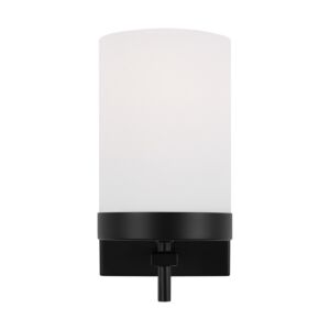 Zire 1-Light Wall with Bathroom Vanity Light Sconce in Midnight Black