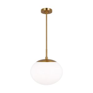 Lune 1-Light Pendant in Burnished Brass