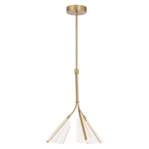 Mulberry LED Pendant in Brushed Gold with Light Guide