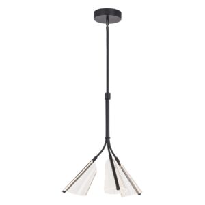 Mulberry LED Pendant in Black with Light Guide