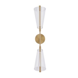 Mulberry LED Wall Sconce in Brushed Gold with Light Guide