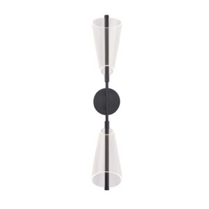 Mulberry LED Wall Sconce in Black with Light Guide