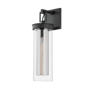 Pira 1-Light Wall Sconce in Textured Black