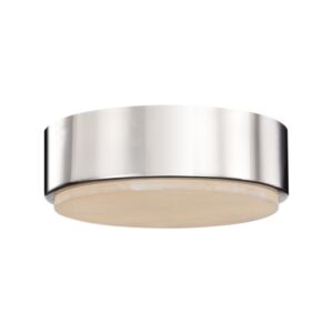 Blanco LED Flush Mount in Polished Nickel with Alabaster