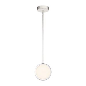 Blanco LED Pendant in Polished Nickel with Alabaster