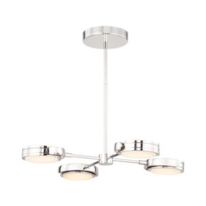 Blanco LED Pendant in Polished Nickel with Alabaster