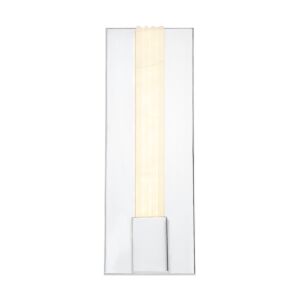 Kismet LED Bathroom Vanity Light in Polished Nickel with Alabaster