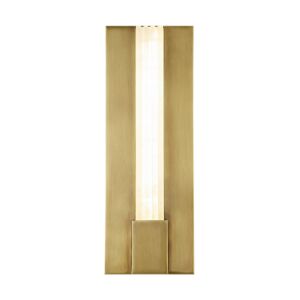 Kismet LED Bathroom Vanity Light in Vintage Brass with Alabaster