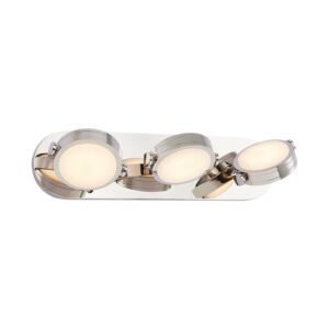 Blanco LED Bathroom Vanity Light in Polished Nickel with Alabaster