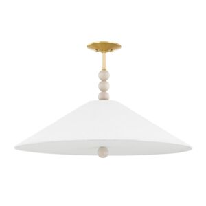 Alexis 3-Light Pendant in Aged Brass