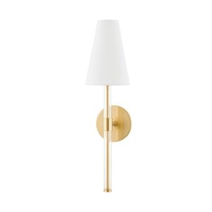 Janelle 1-Light Wall Sconce in Aged Brass