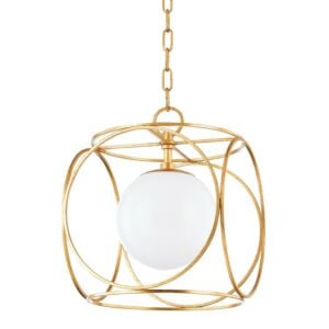 Claire 1-Light Pendant in Vintage Gold Leaf