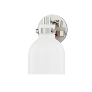 Elli 1-Light Bathroom Vanity Light and Vanity in Polished Nickel