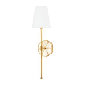 Ramona 1-Light Wall Sconce in Aged Brass