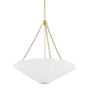 Alana 3-Light Pendant in Aged Brass