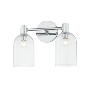 Paisley 2-Light Bathroom Vanity Light and Vanity in Polished Chrome