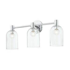 Paisley 3-Light Bathroom Vanity Light and Vanity in Polished Chrome