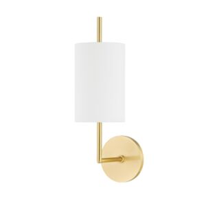 Molly 1-Light Wall Sconce in Aged Brass