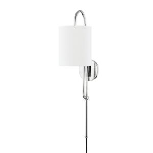 Caroline 1-Light Wall Sconce in Polished Nickel