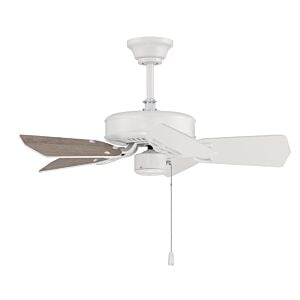 Piccolo 30" Outdoor Ceiling Fan in White
