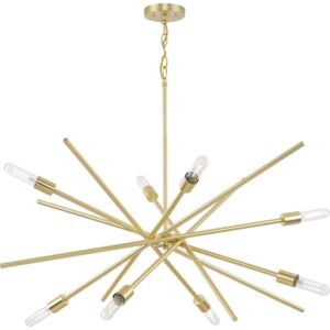 Astra 8-Light Chandelier in Satin Brass