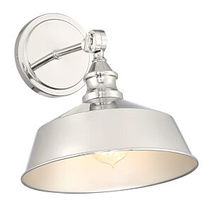 1-Light Wall Sconce in Polished Nickel