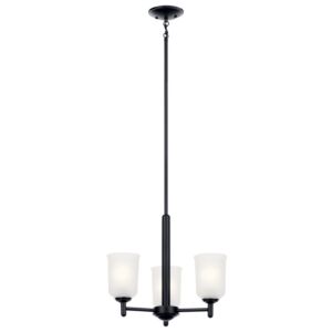 Shailene 3-Light Mini Chandelier in Black