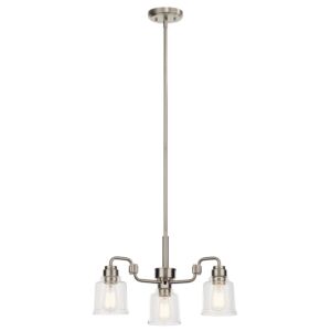 Aivian 3-Light Chandelier in Nickel Textured