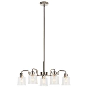 Aivian 5-Light Chandelier in Nickel Textured