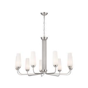 Truby 9-Light Chandelier in Polished Nickel