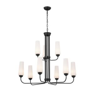 Truby 9-Light Chandelier in Black