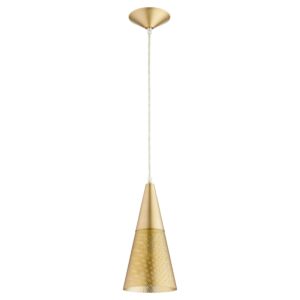 Mesh Cone Pendants 1-Light Pendant in Aged Brass