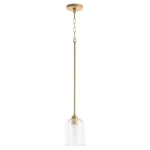 Tribute 1-Light Pendant in Aged Brass