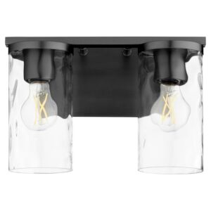 Steinway 2-Light Bathroom Vanity Light in Matte Black