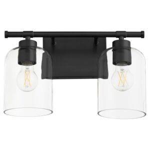 Tribute 2-Light Bathroom Vanity Light in Matte Black