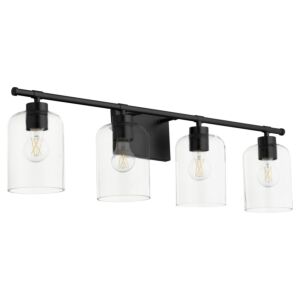 Tribute 4-Light Bathroom Vanity Light in Matte Black