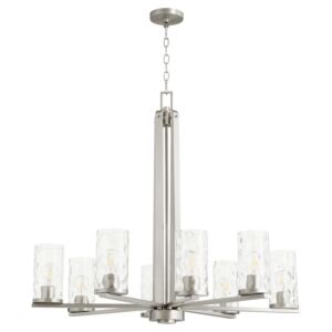 Steinway 8-Light Chandelier in Satin Nickel