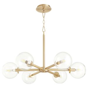 Rovi 6-Light Chandelier in Aged Brass