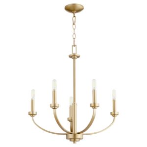 Reyes 5-Light Chandelier in Aged Brass