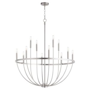 Tribute 12-Light Chandelier in Satin Nickel