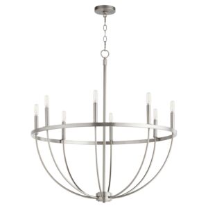 Tribute 8-Light Chandelier in Satin Nickel