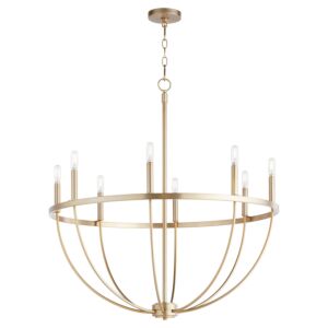 Tribute 8-Light Chandelier in Aged Brass