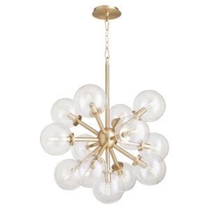 Rovi 13-Light Pendant in Aged Brass