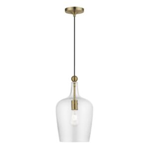 Avery 1-Light Pendant in Antique Brass